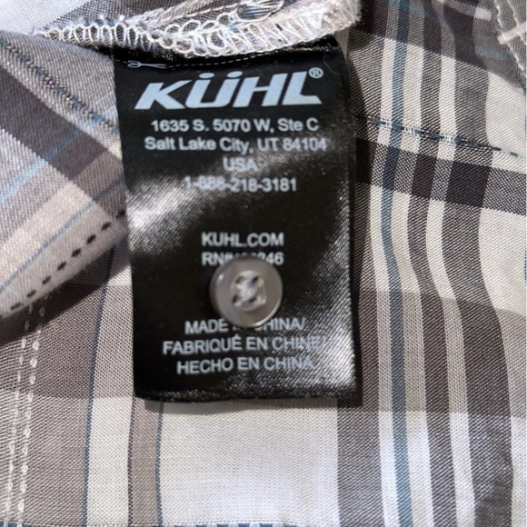 2 for $26 Kuhl Spectra Plaid Shirt Storm Gray Womens Small Pullover Roll Tab - Picture 9 of 10